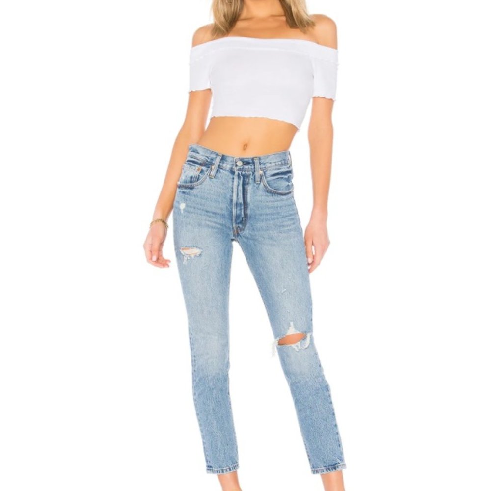 Levi 501 Wedgie Skinny NWT 24
